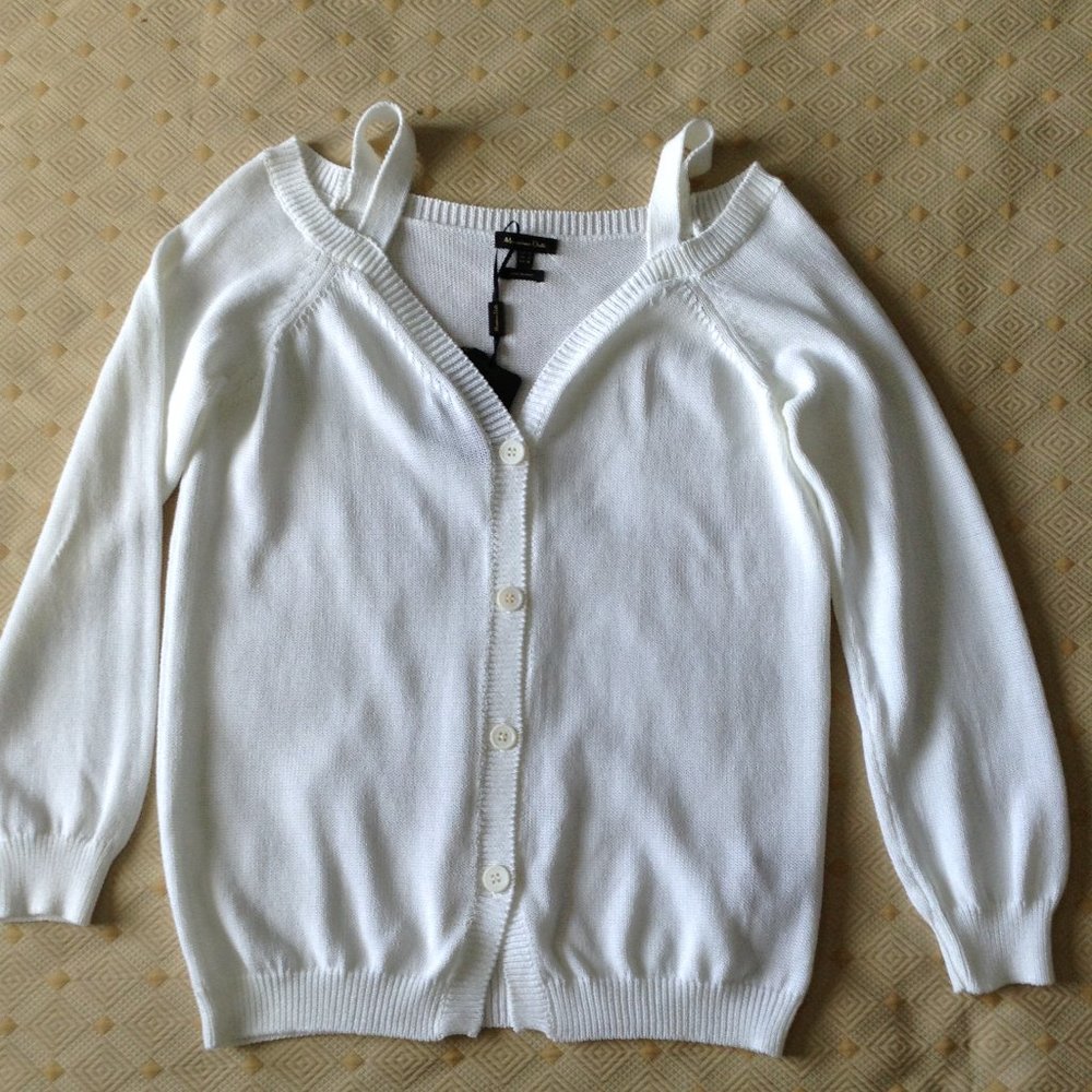 Massimo Dutti sweater cardigan - white